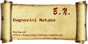 Bagnovini Natasa névjegykártya